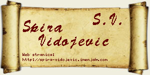 Spira Vidojević vizit kartica